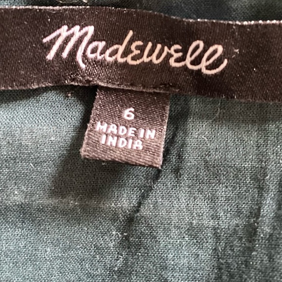 MADEWELL  Corduroy Sweetheart Mini Dress Ancient Forest Green Size 6 - Picture 4 of 11